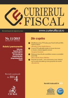 Imagine Curierul fiscal, nr. 11/2015