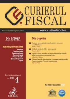 Imagine Curierul fiscal, nr. 9/2015