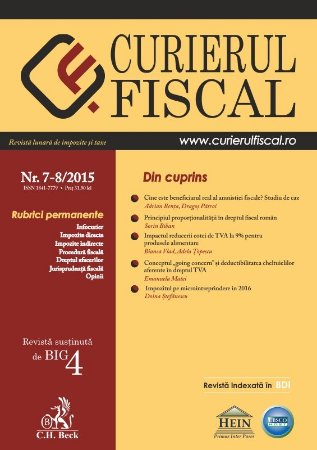 Imagine Curierul fiscal, nr. 7-8/2015