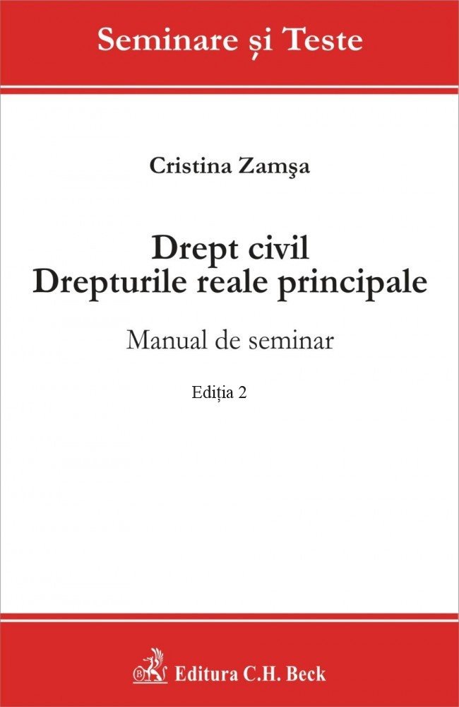 Imagine Drept civil. Drepturile reale principale. Manual de seminar. Editia a 2-a