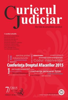Imagine Curierul Judiciar, Nr. 7/2015