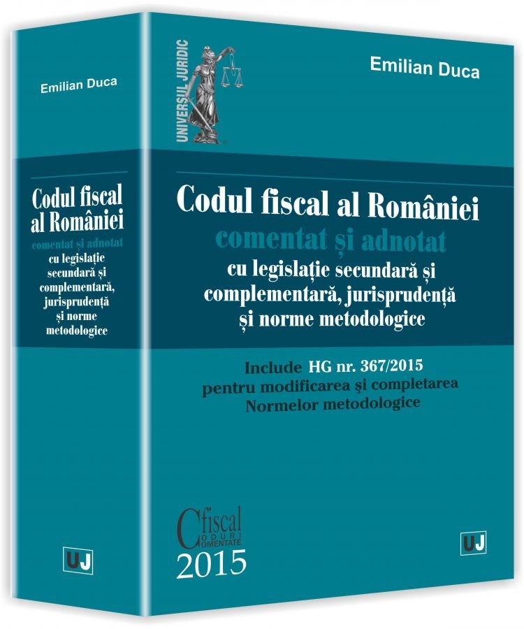 Imagine Codul fiscal al Romaniei comentat si adnotat 2015
