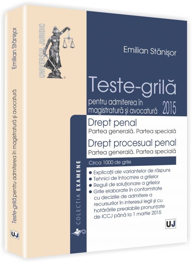 Imagine Teste grila pentru admiterea in magistratura 2015