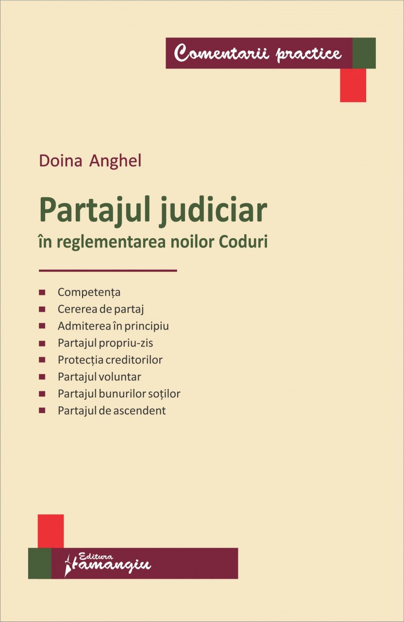 Imagine Partajul judiciar in reglementarea noilor Coduri