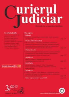 Imagine Curierul Judiciar, Nr. 3/2015