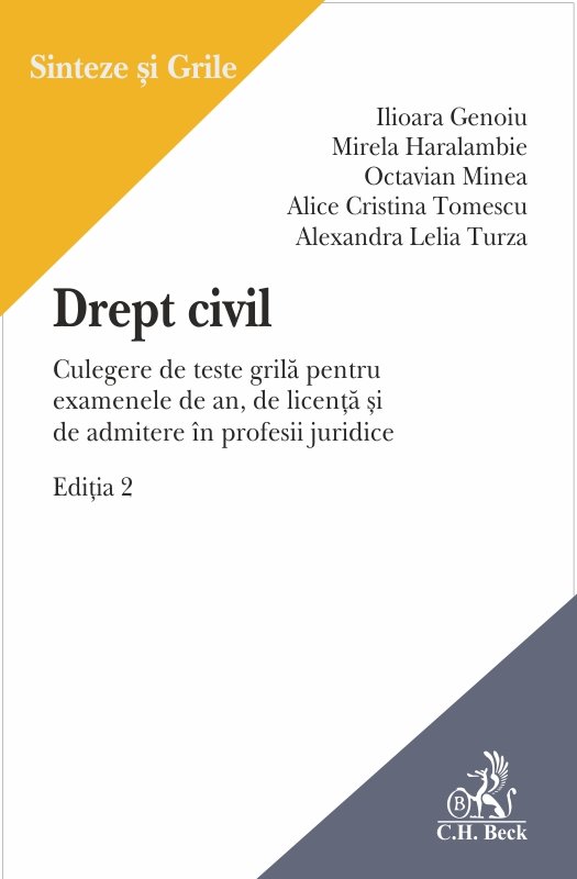 Imagine Drept civil. Culegere de teste grila pentru examenele de an, de licenta si de admitere in profesii  juridice