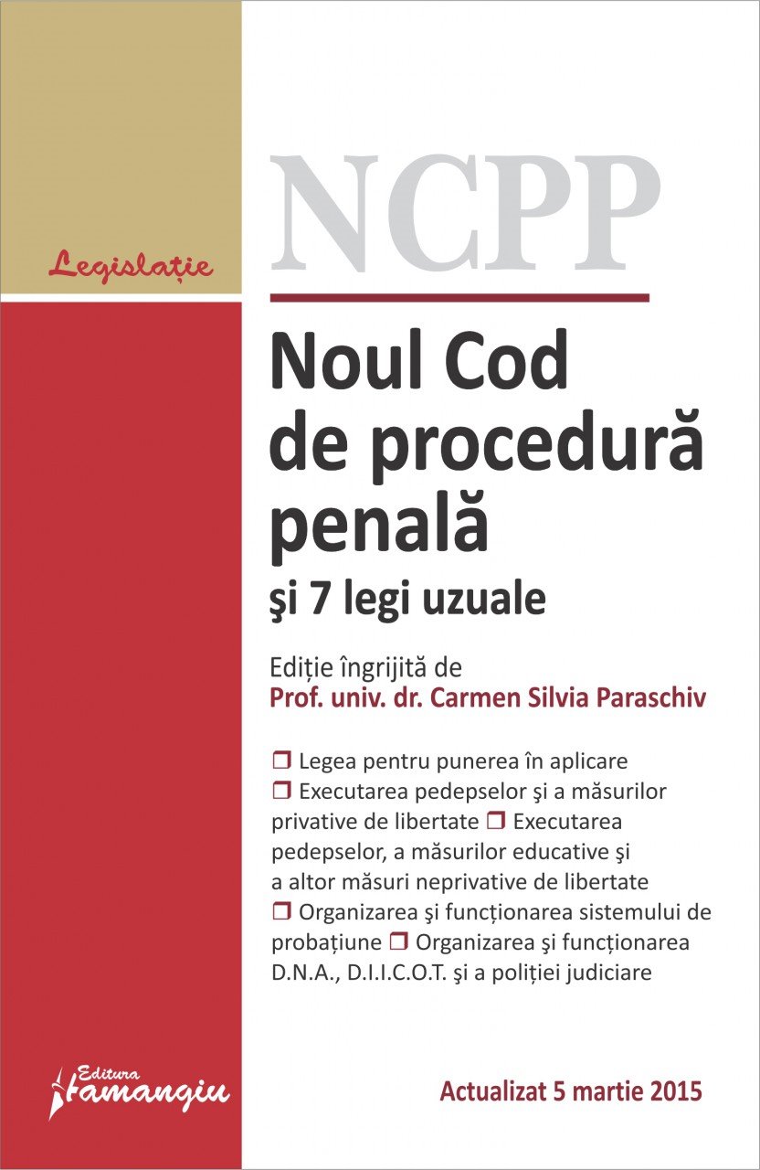 Imagine Noul Cod de procedura penala si 7 legi uzuale ed.4 05.03.2015