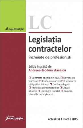Imagine Legislatia contractelor incheiate de profesionisti 01.03.2015