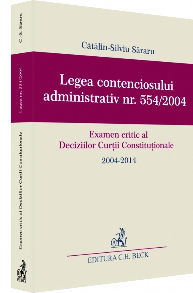 Imagine Legea contenciosului administrativ nr. 554/2004