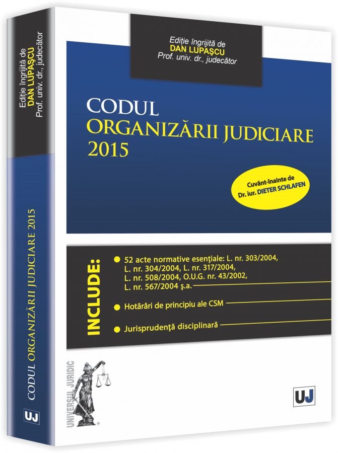 Imagine Codul organizarii judiciare 2015