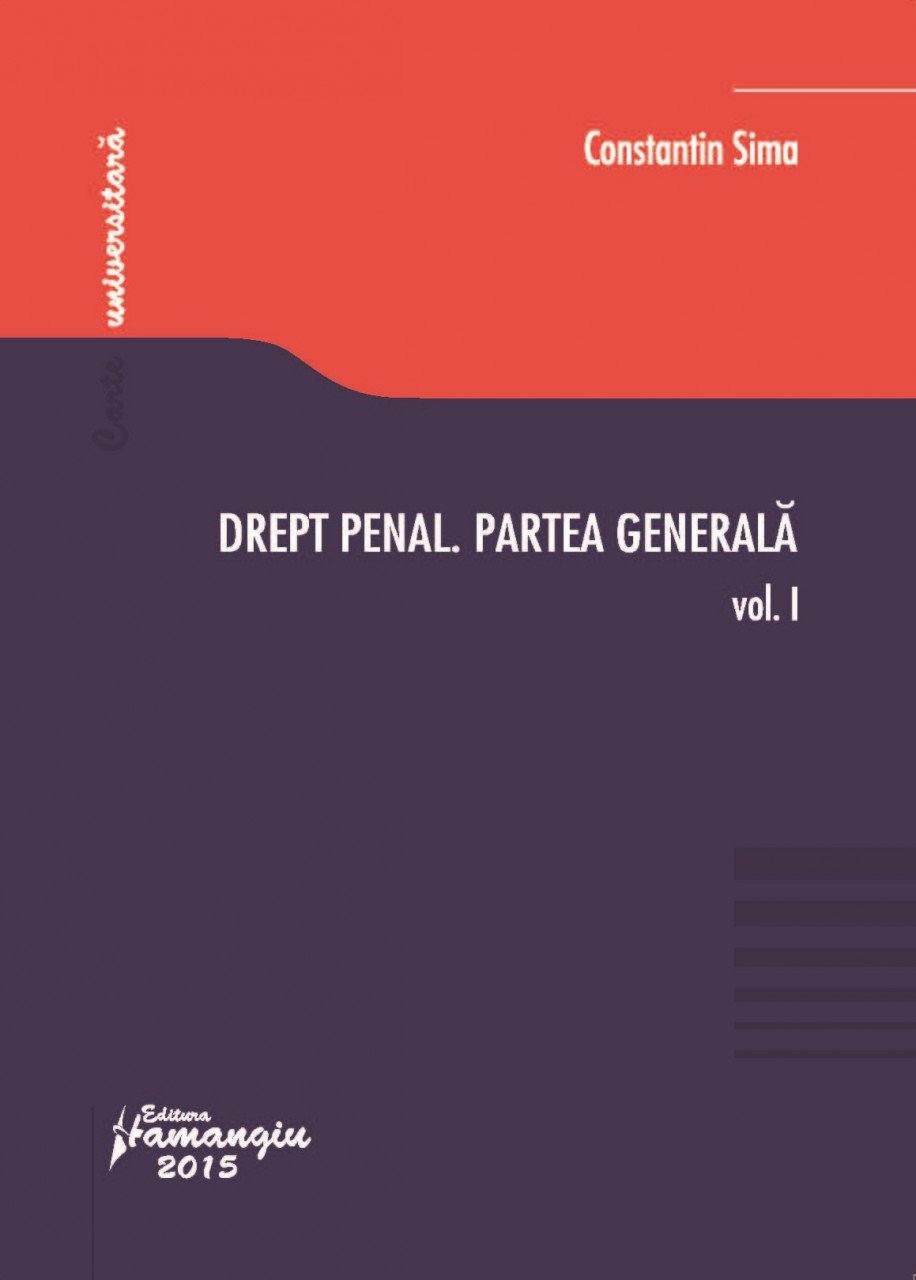 Imagine Drept penal. Partea generala. Vol. I