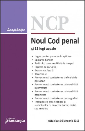 Imagine Noul Cod penal si 11 legi uzuale 30.01.2015