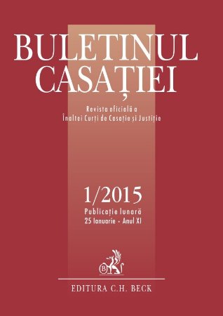Imagine Buletinul Casatiei, nr.1/2015