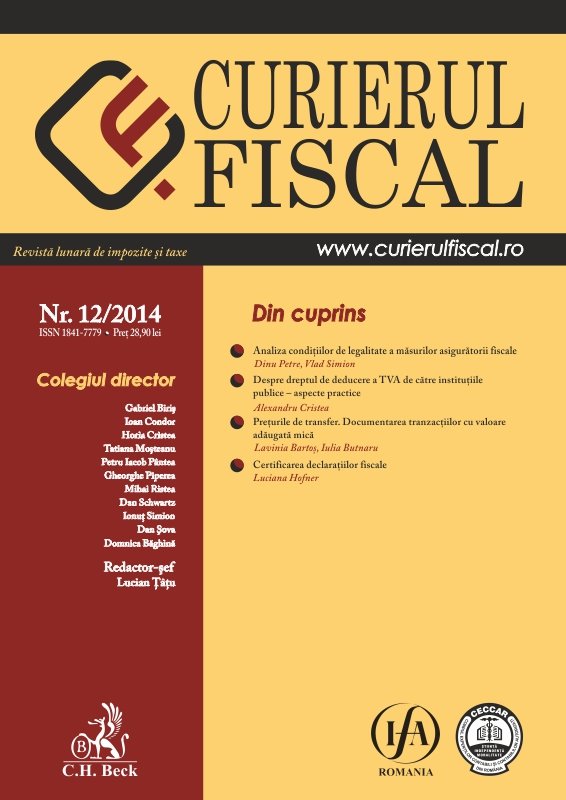 Imagine Curierul fiscal, nr. 12/2014
