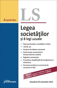 Legea societatilor si 8 legi uzuale actualizat 30 octombrie 2014
