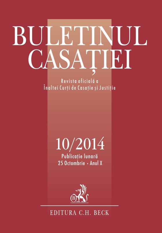 Imagine Buletinul Casatiei, nr.10/2014