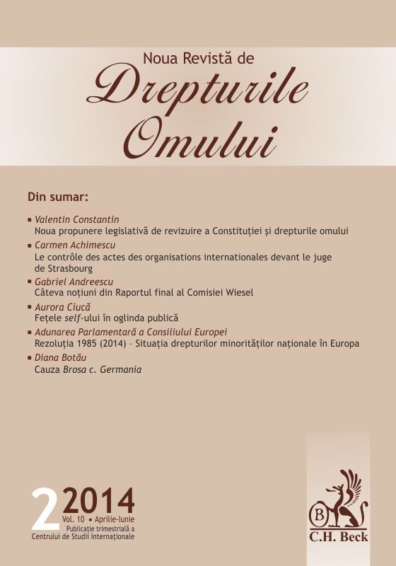 Imagine Noua Revista de Drepturile Omului, Nr. 2/2014