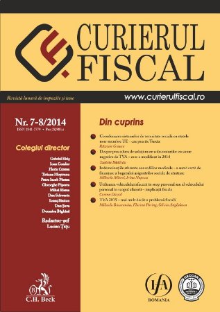 Imagine Curierul fiscal, nr. 7-8/2014