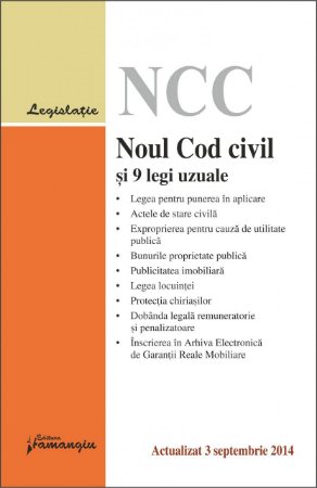 Imagine Noul Cod civil si 9 legi uzuale 3.09.2014