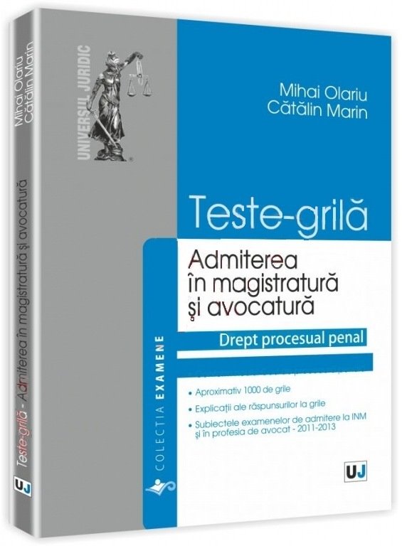 Imagine Teste grila pentru admiterea in magistratura si avocatura