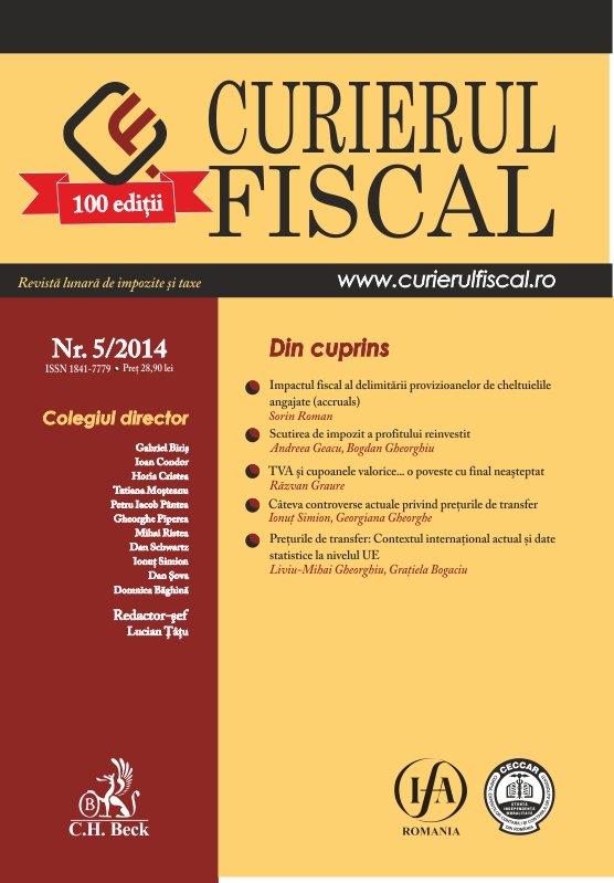 Imagine Curierul fiscal, nr. 5/2014