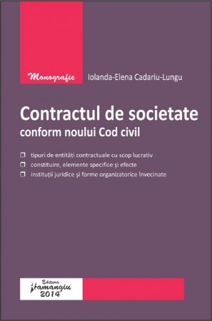 Imagine Contractul de societate conform noului Cod civil