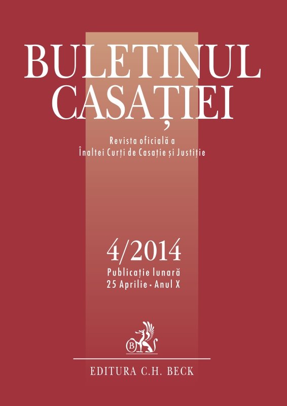 Imagine Buletinul Casatiei, nr. 4/2014