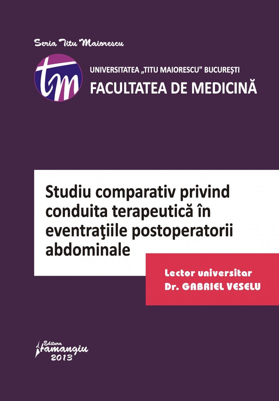 Imagine Studiu comparativ privind conduita terapeutica in eventratiile postoperatorii abdominale