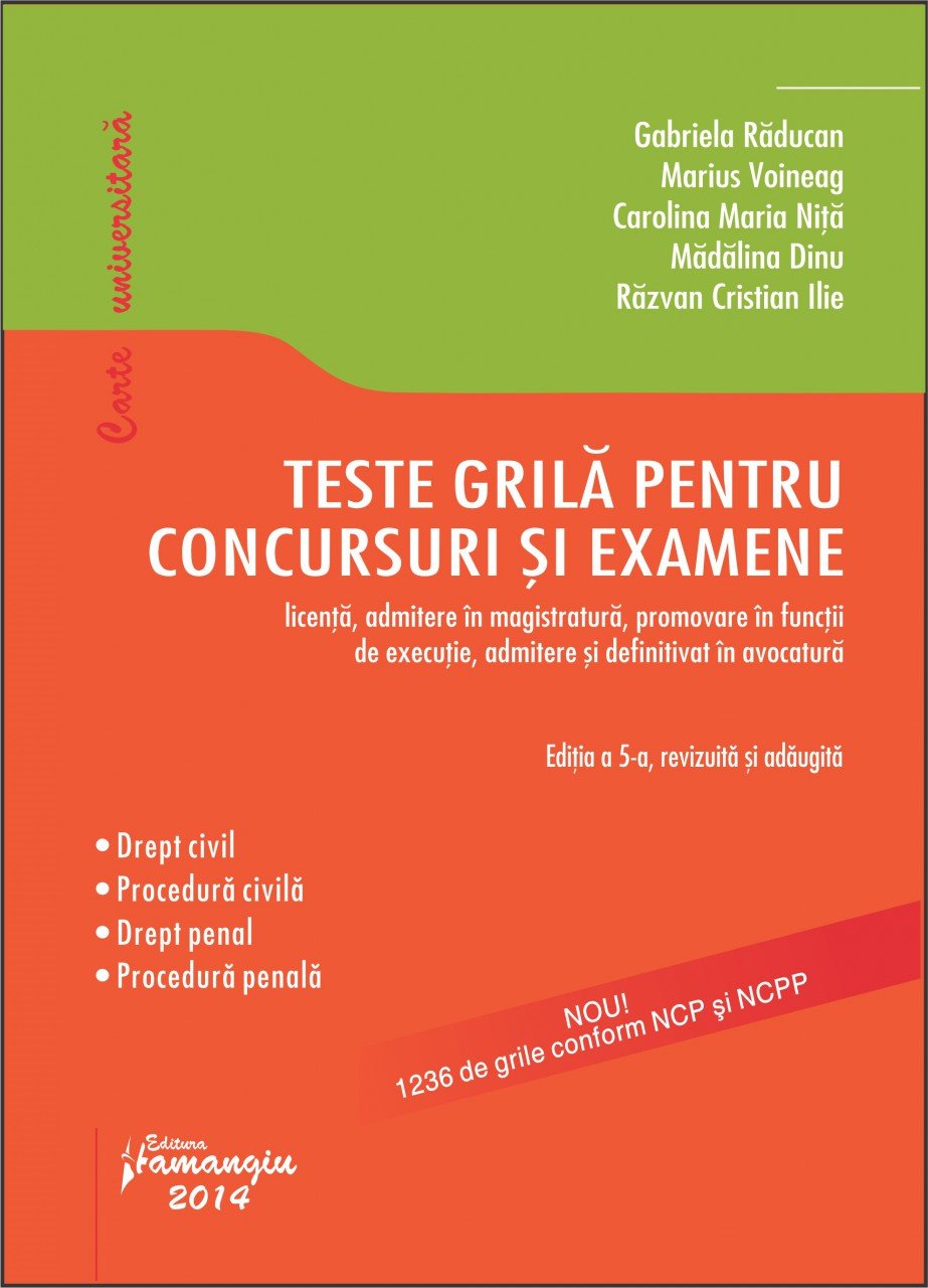 Teste grila pentru concursuri si examene editia a 5-a