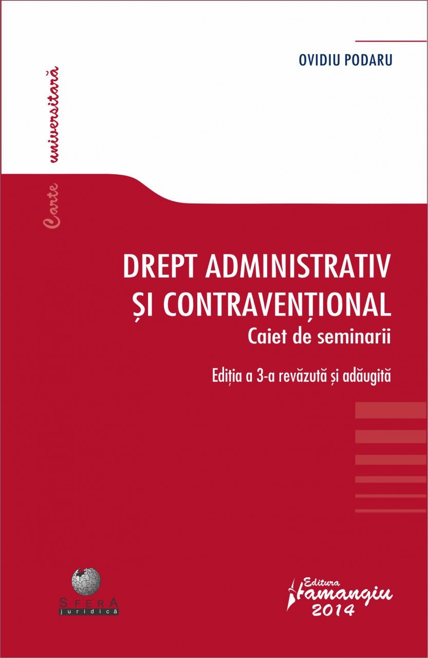 Imagine Drept administrativ si contraventional. Caiet de seminarii. Editia a 3-a