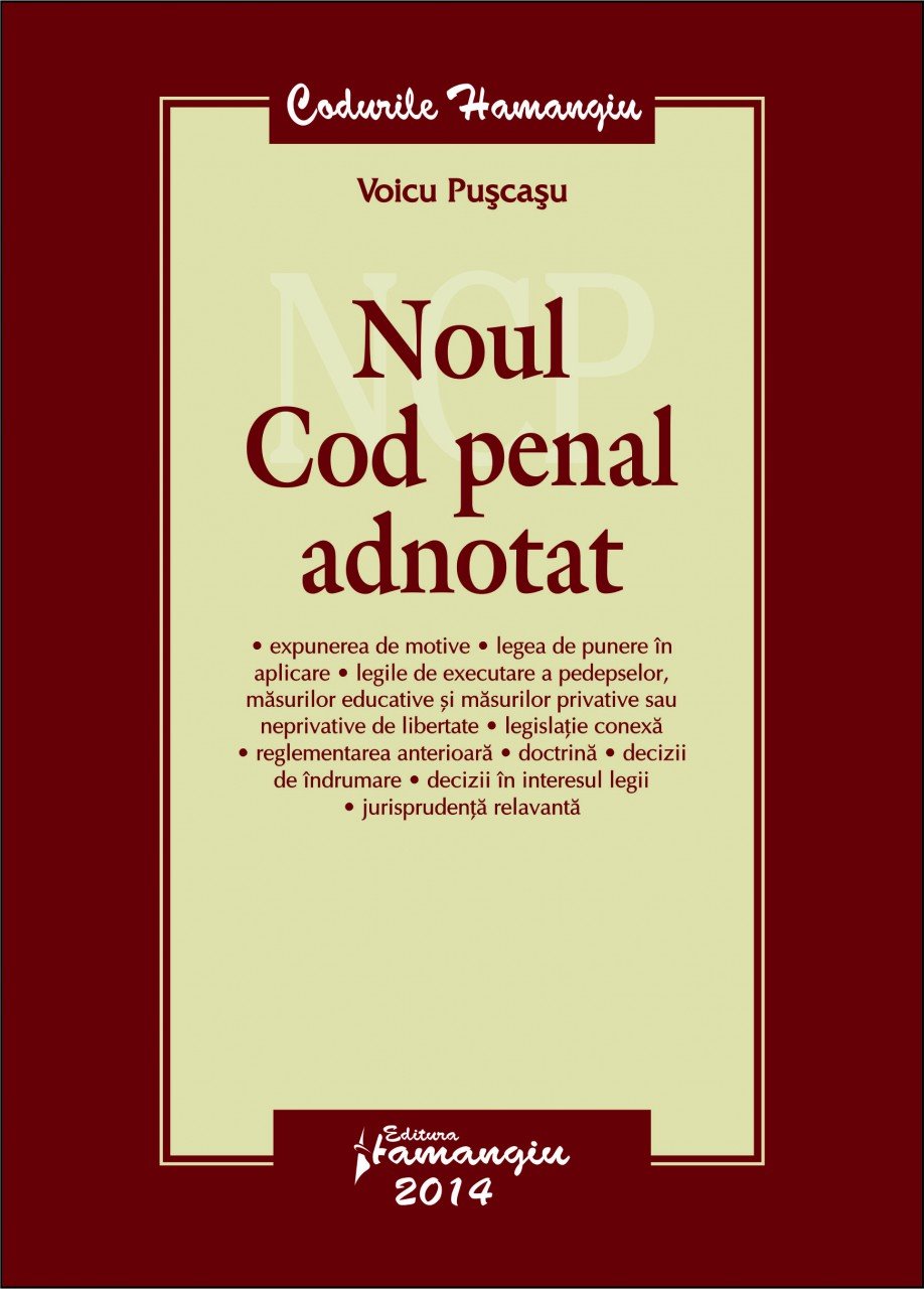 Imagine Noul Cod penal adnotat