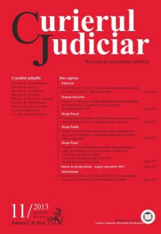 Imagine Curierul Judiciar, Nr. 11/2013
