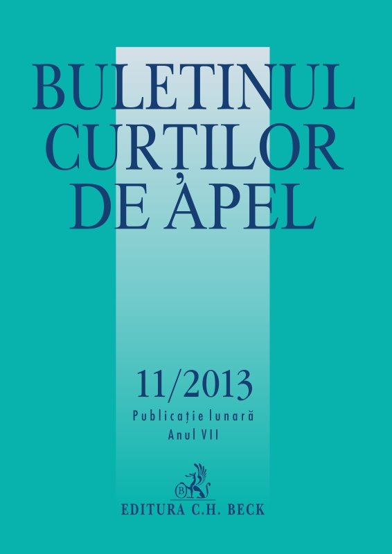 Imagine Buletinul Curtilor de Apel, Nr.11/2013