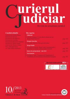 Imagine Curierul Judiciar, Nr. 10/2013