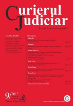 Imagine Curierul Judiciar, Nr. 9/2013