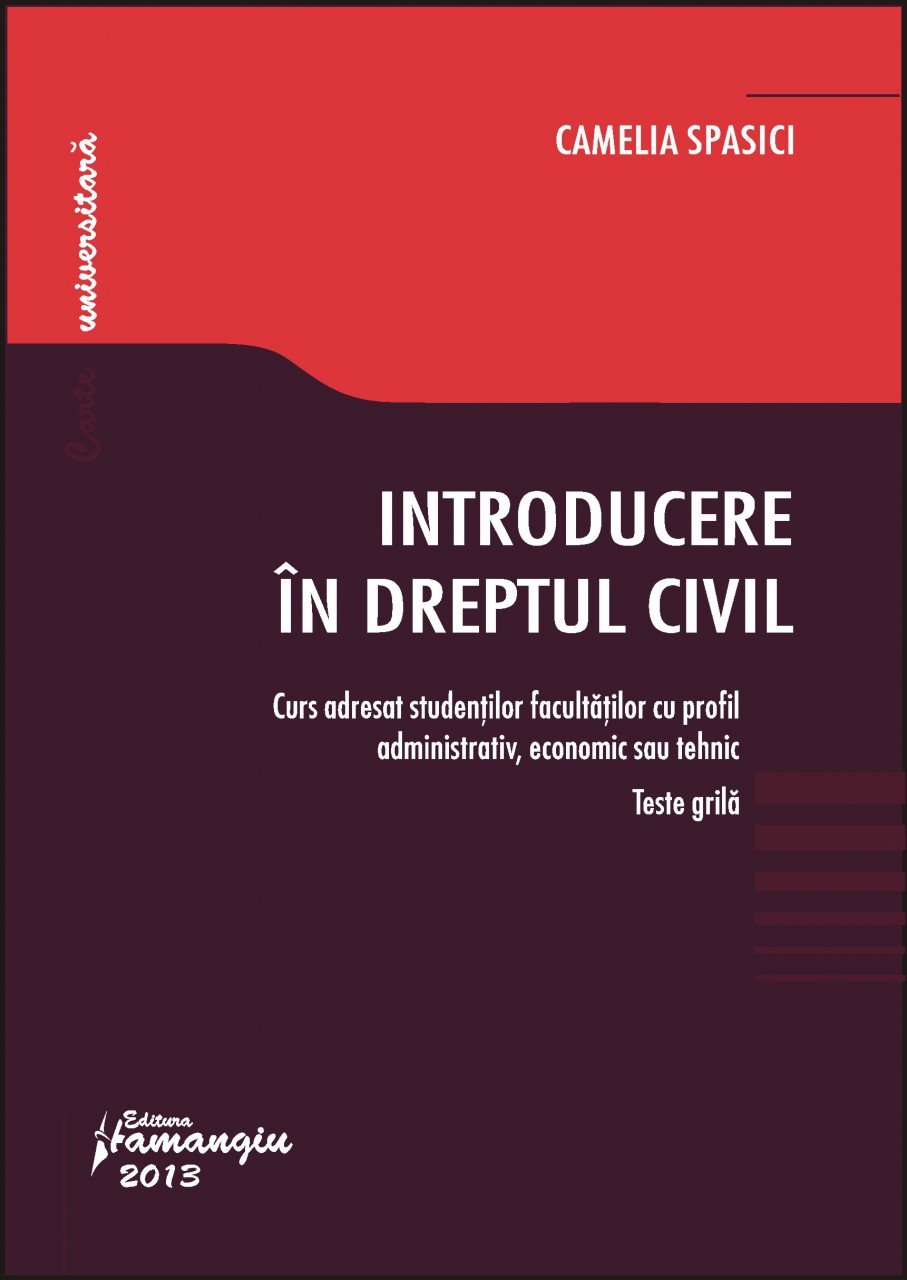 Imagine Introducere in dreptul civil. Teste grila