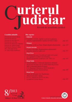 Imagine Curierul Judiciar, Nr. 8/2013