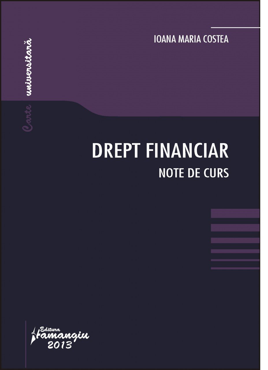 Imagine Drept financiar. Note de curs
