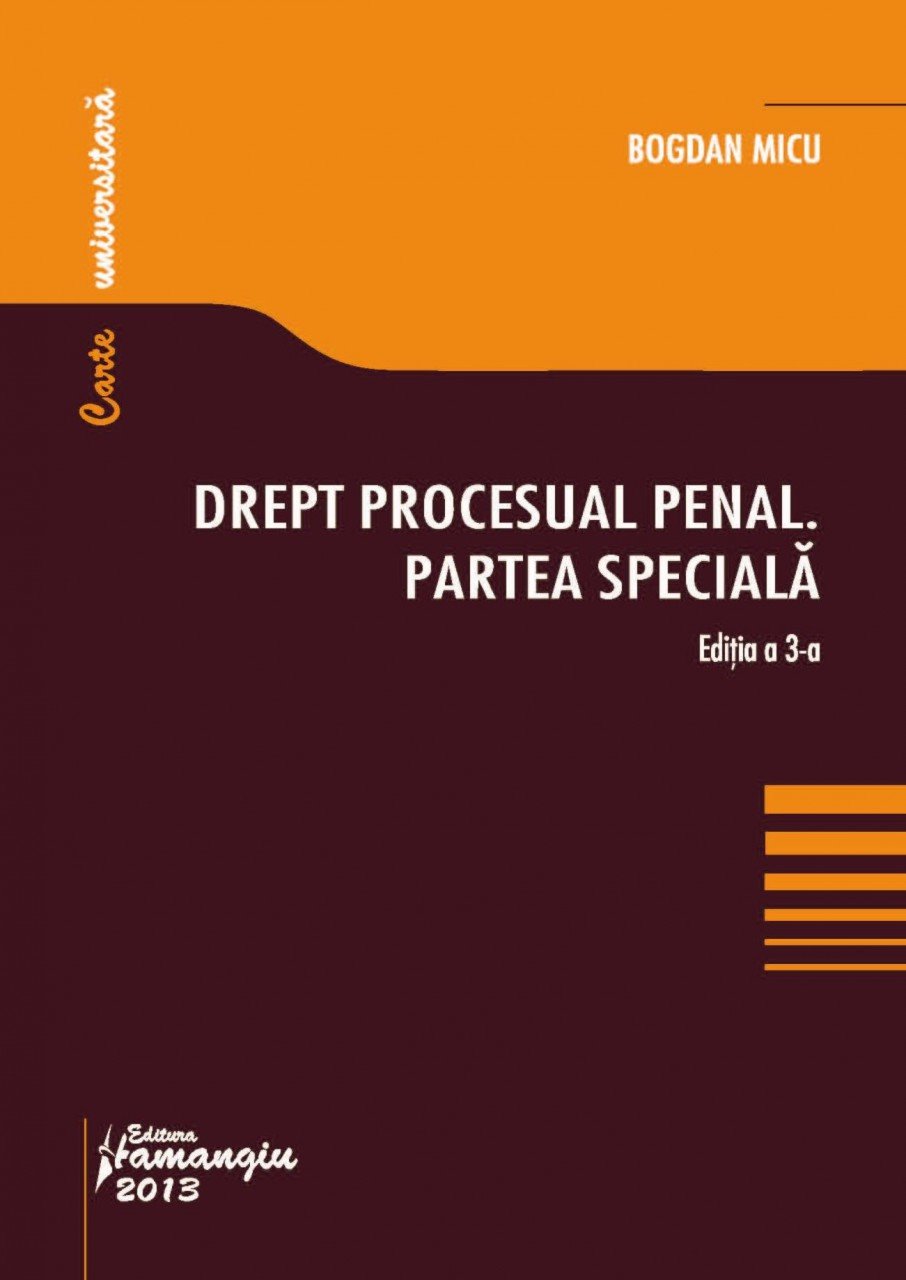 Imagine Drept procesual penal. Partea speciala. Editia a 3-a