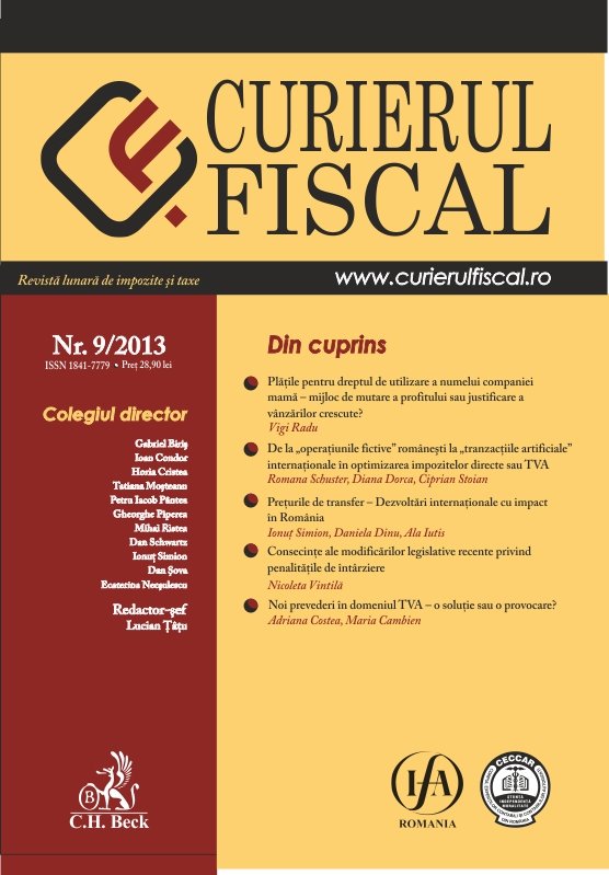 Imagine Curierul fiscal, nr. 9/2013