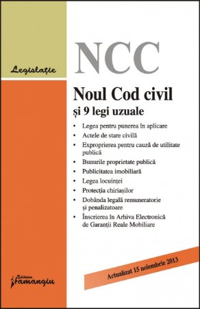 Imagine Noul cod civil si 9 legi uzuale 15.11.2013