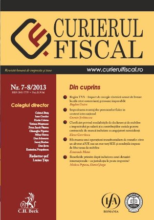 Imagine Curierul fiscal, nr. 7-8/2013