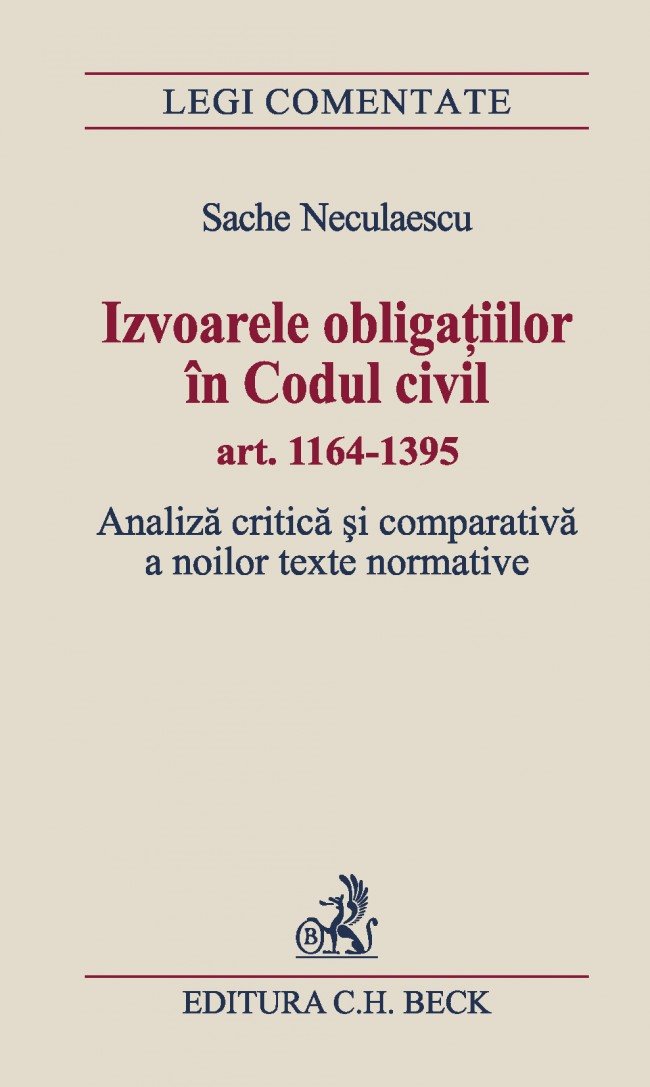 Imagine Izvoarele obligatiilor in Codul civil art. 1164-1395
