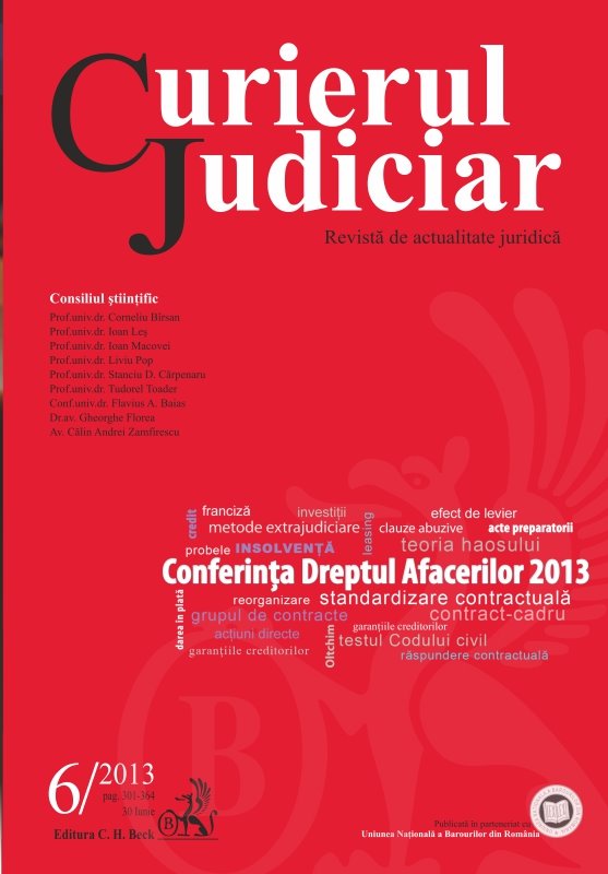 Imagine Curierul Judiciar, Nr. 6/2013