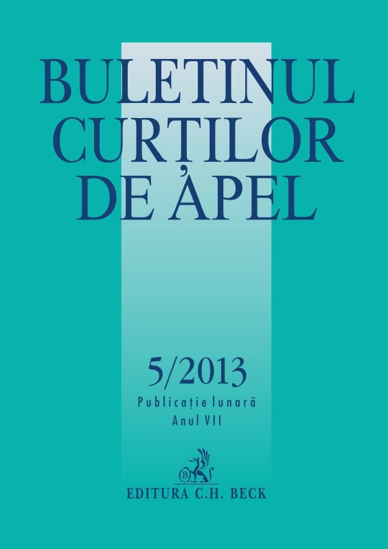 Imagine Buletinul Curtilor de Apel, Nr.5/2013