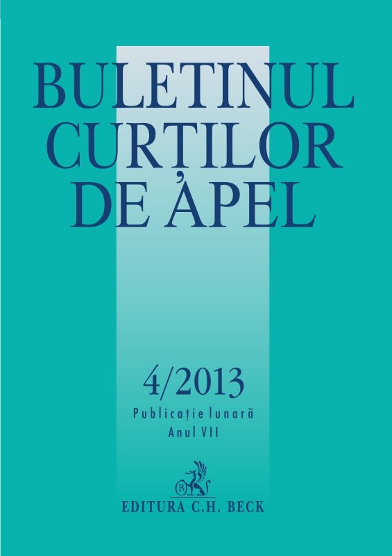 Imagine Buletinul Curtilor de Apel, Nr.4/2013
