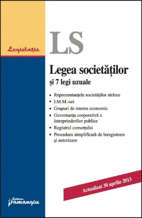 Imagine Legea societatilor si 7 legi uzuale 30.04.2013