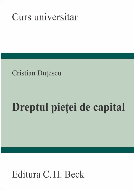 Imagine Dreptul pietei de capital - curs universitar