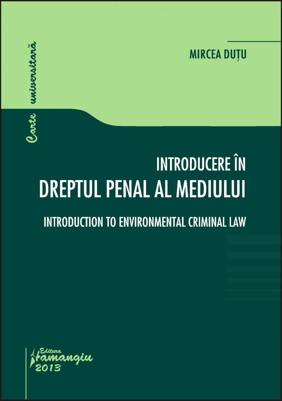 Imagine Introducere in dreptul penal al mediului