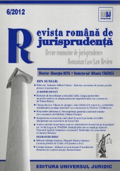 Imagine Revista romana de jurisprudenta nr. 6/2012